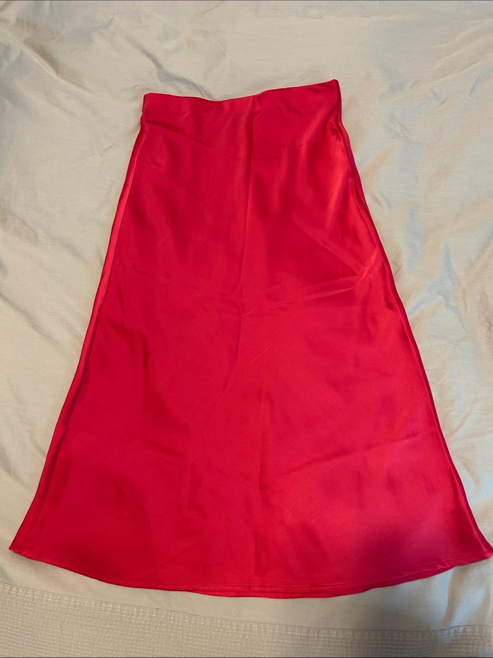Rachel Zoe Vibrant Fuchsia A-Line Satin Skirt